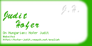 judit hofer business card